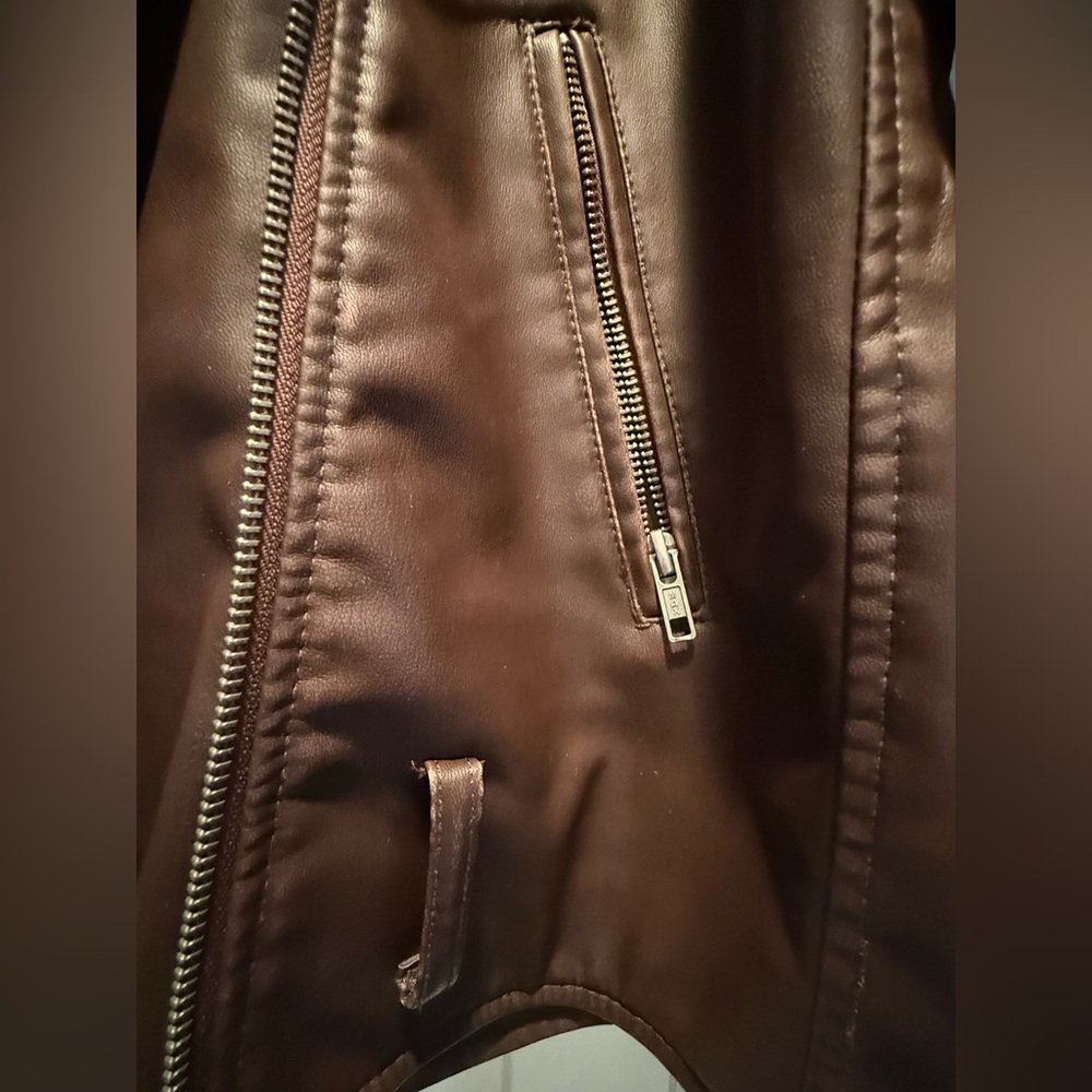 Brown Leather Jacket - Picture 6 of 7